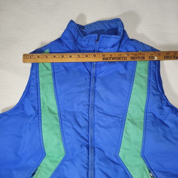 Vintage Woolrich Vest Jacket Mens Size XL Blue Gorpcore Sleeveless Broken Zipper - Picture 9 of 14